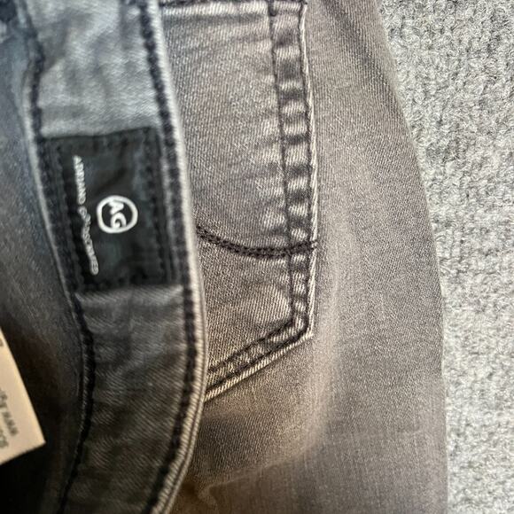 Adriano Goldschmied Jeans Womens 25 Gray Slim Straight Cropped Frayed Hem - Picture 15 of 16